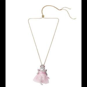 Betsey Johnson Cat Fairy Pendant Necklace